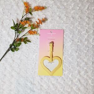 Stoney Clover Lane x Target lavender and orange heart luggage tag